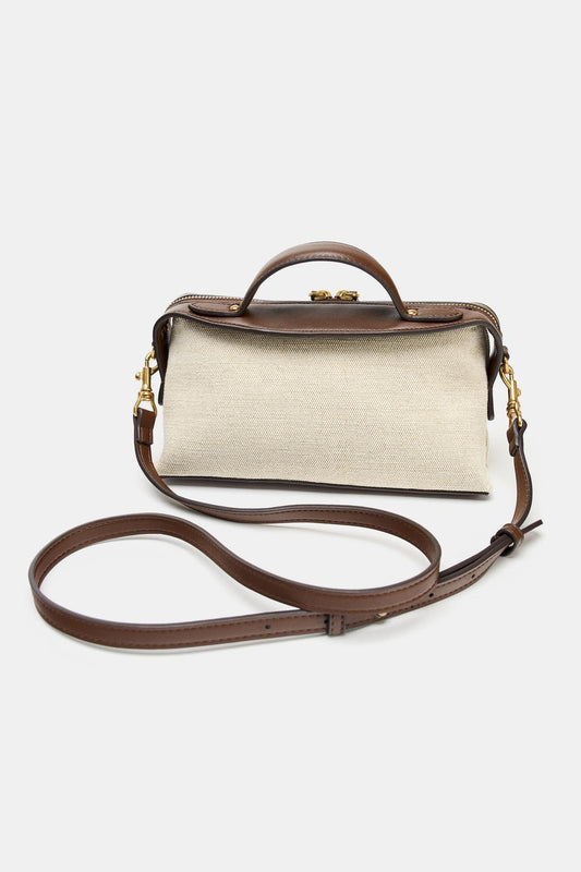 BORSA ZARA CITY ALLUNGATA CANVAS